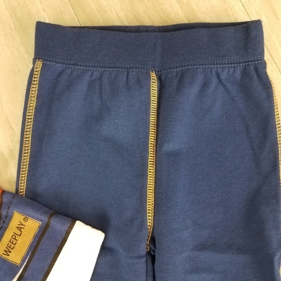 NEW Weeplay Kids Boys 12m 2 pcs Set Long Sleeve T-Shirt Tee Pants Sweatpants - Picture 3 of 5